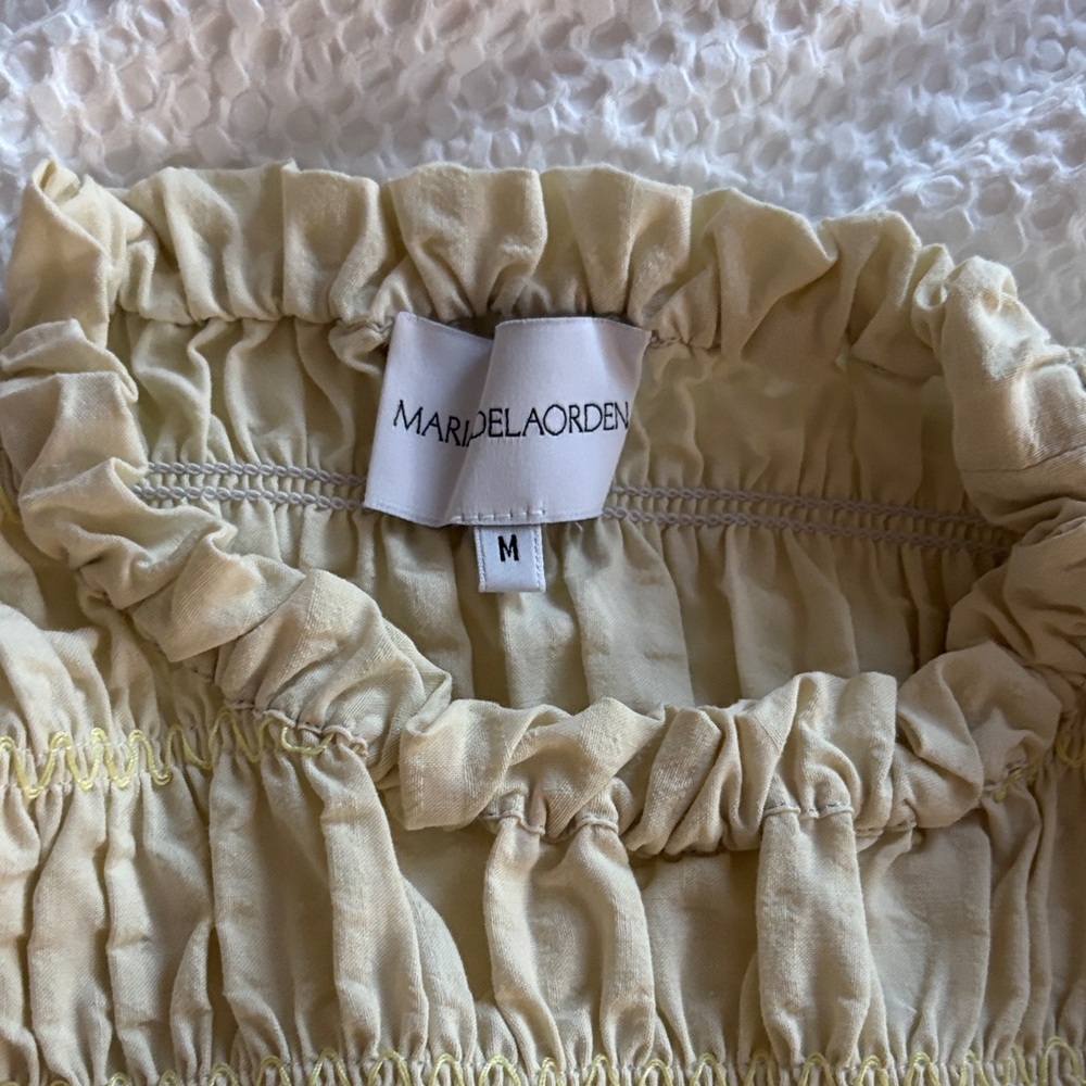 Maria de la Orden Saint Barth Dress in light yellow